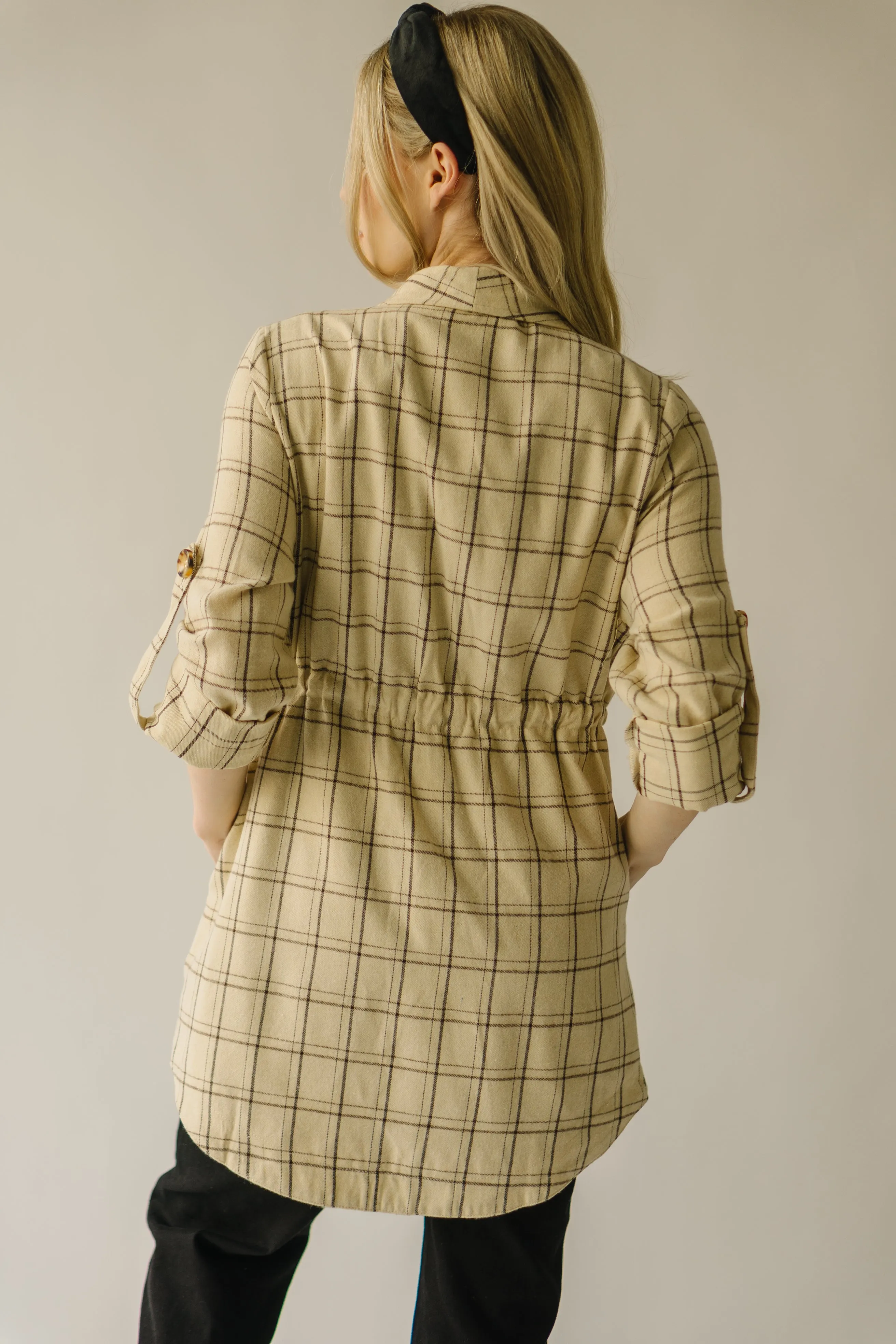 The Severson Plaid Blazer in Sand