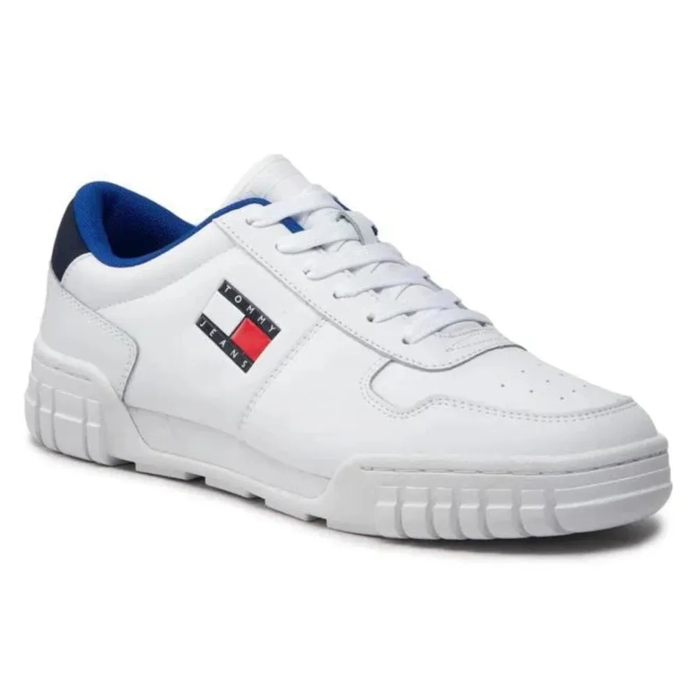 Tommy Hilfiger Jeans Retro Leather Cupsole ESS Men EM0EM01068-WHT