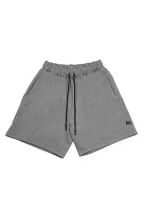 Unisex Grey High-Waisted Oversized Shorts