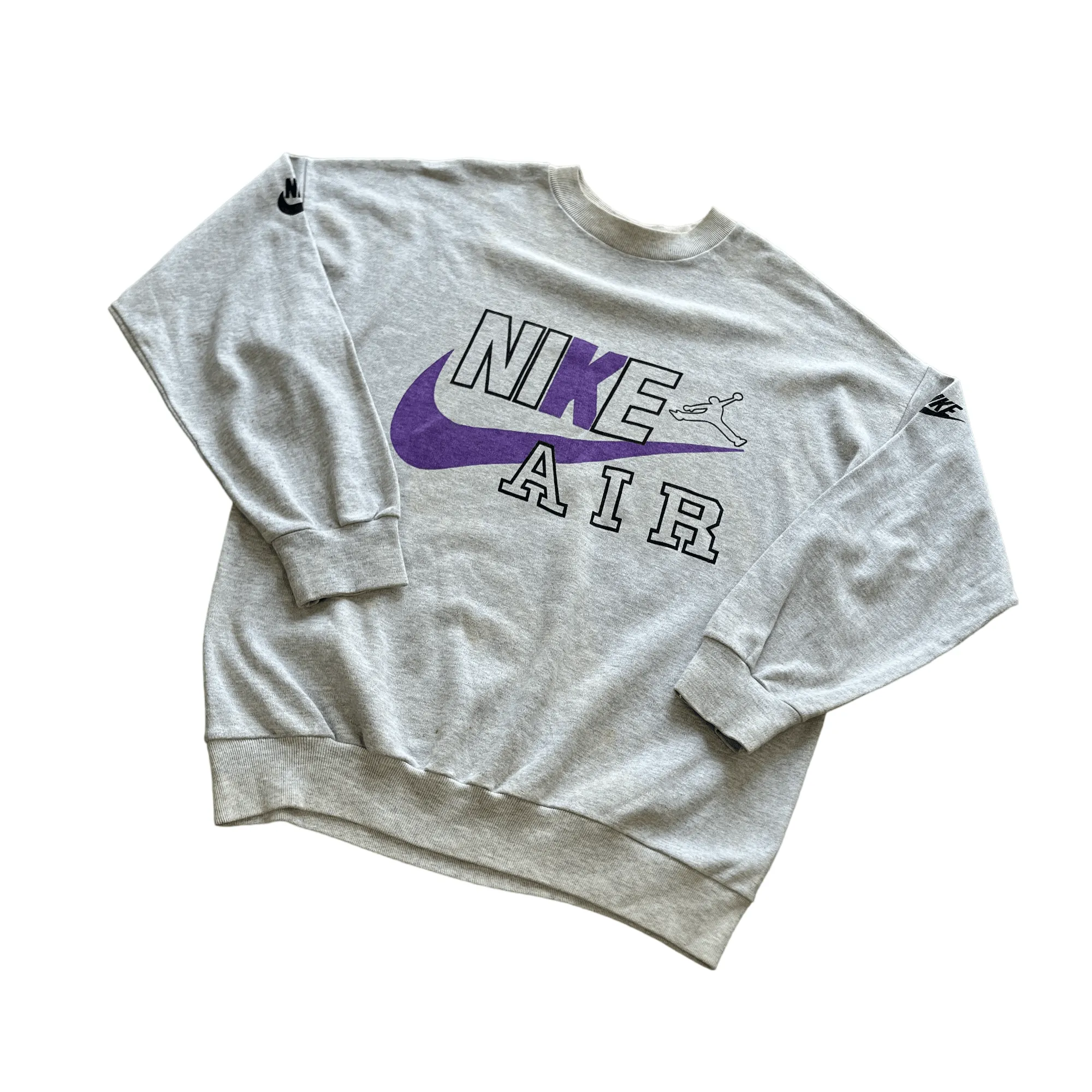 Vintage 90s Grey Nike Sweatshirt - Medium