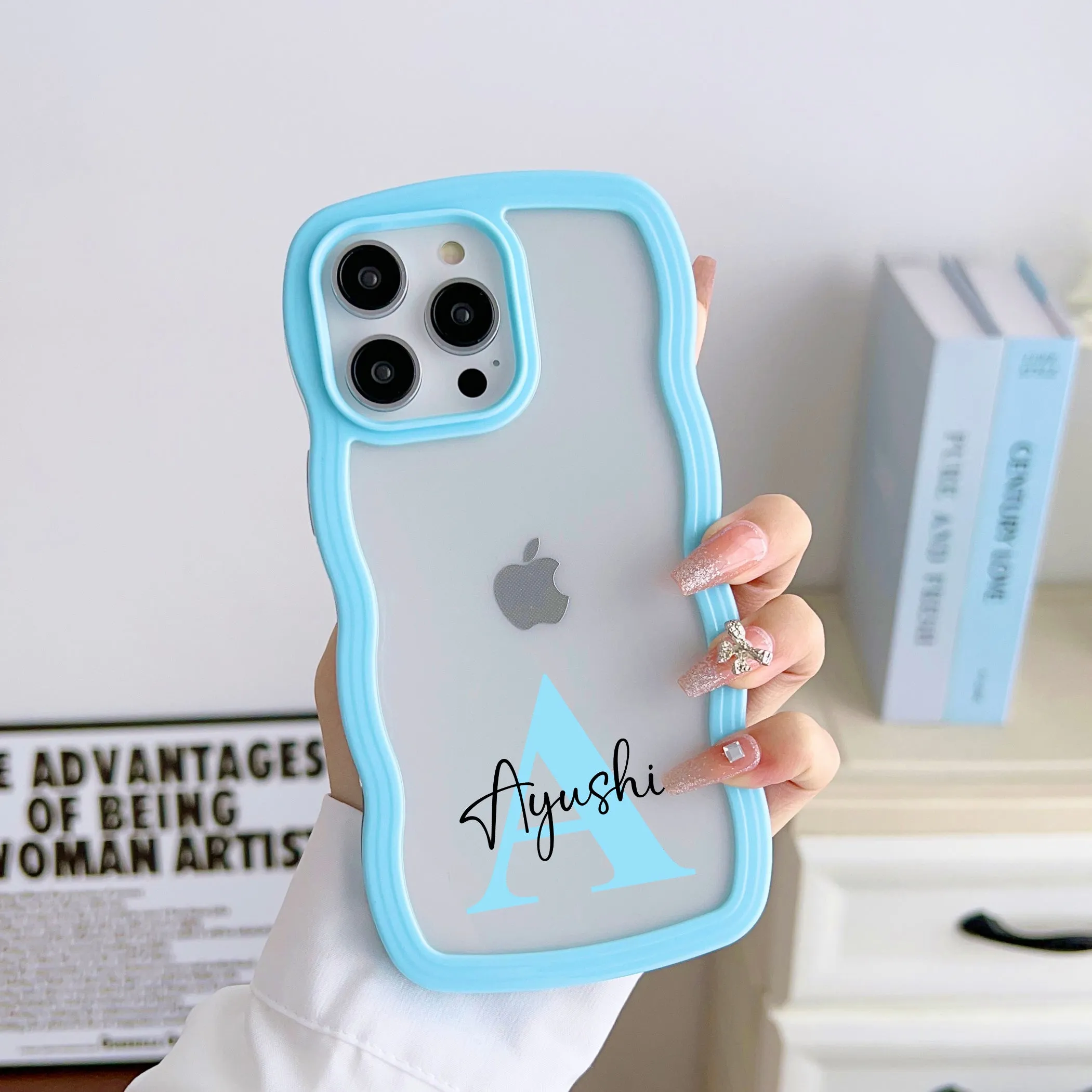 Wawy Style Customised Silicon Case for iPhone  ( Sea Blue )