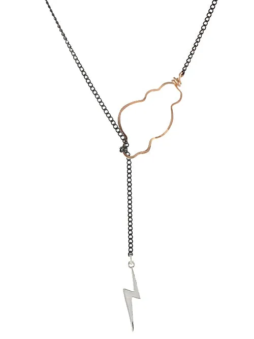 Weather the Storm Necklace - Silver Bolt