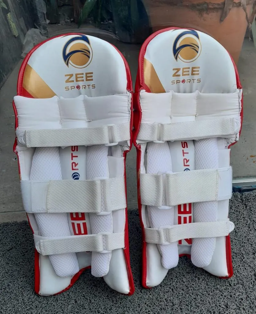 Zee Sports Batting Pads, Model Sonic Range Junior, XXS, Red