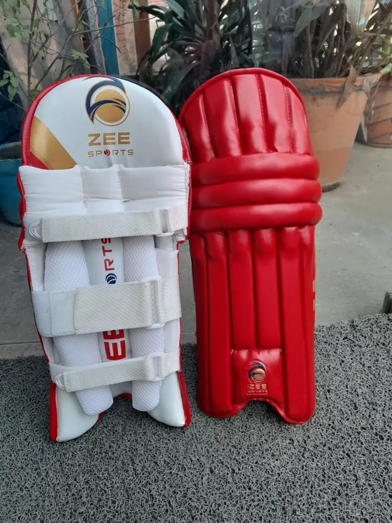 Zee Sports Batting Pads, Model Sonic Range Junior, XXS, Red